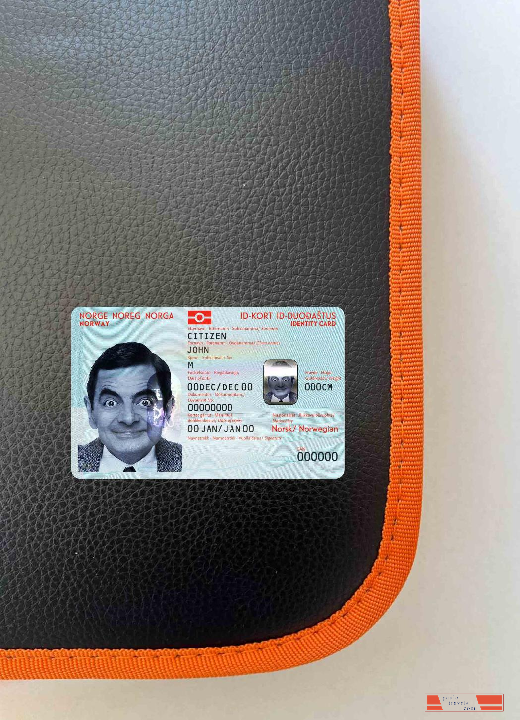 Norway ID photolook FRONT PSD template